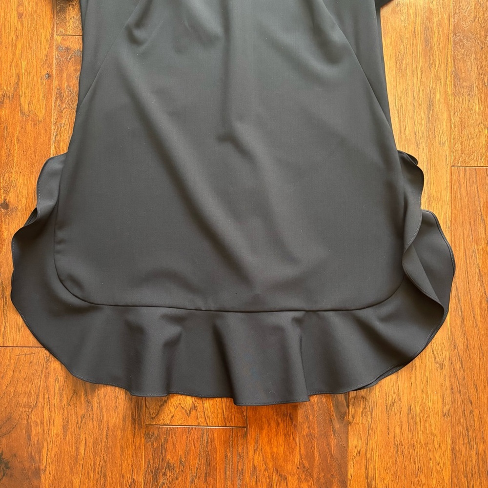 Escada Navy/Black Virgin Wool Ruffle Hem Tunic Top | Size 34 | NWOT - Picture 6 of 10